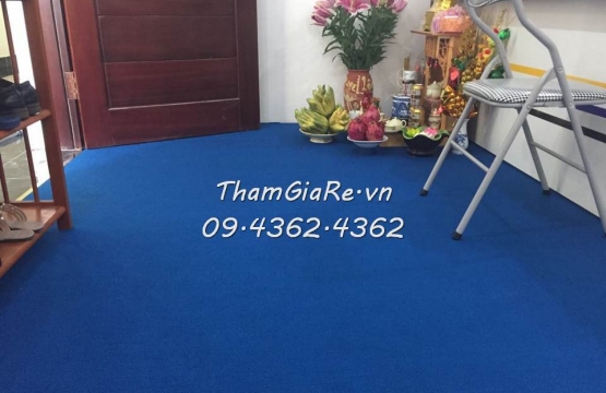 Thảm văn phòng màu xanh dương tại GreenStar Phạm Văn Đồng