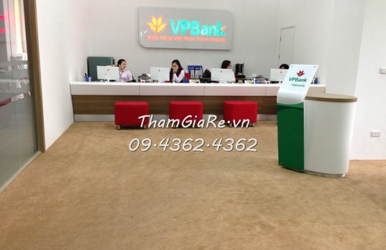 Thảm trải sàn cho ngân hàng VPbank ở 72 Trần Hưng Đạo