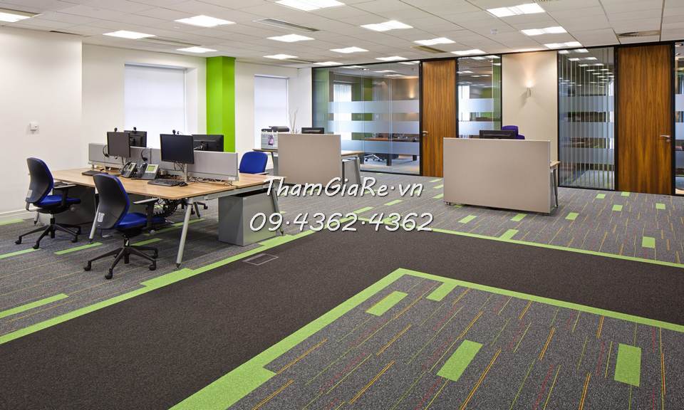 Văn phòng sử dụng thảm tấm ghép 50x50
