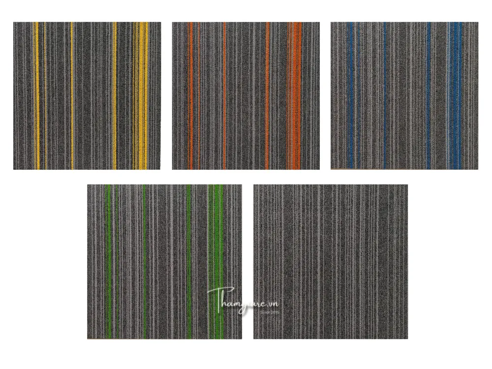 thảm tấm color với 5 tông màu