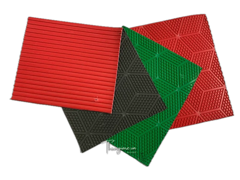 Mẫu thảm nhựa chống trơn kim cương loại tốt với họa tiết nổi 3d