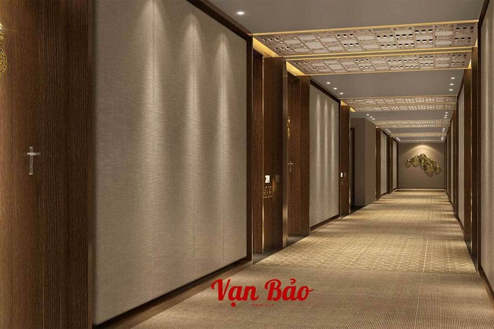 Thảm hành lang khách sạn giúp giảm tiếng ồn